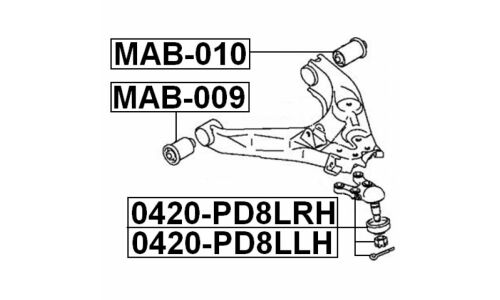 Опора шаровая Febest, арт. 0420-PD8LLH
