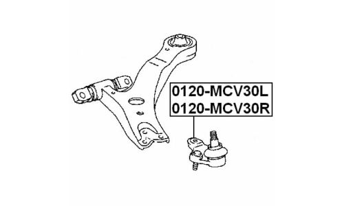 Опора шаровая Febest, передняя, нижняя, левая, арт. 0120-MCV30L