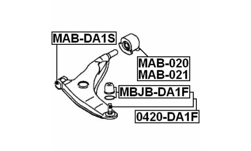 Опора шаровая Febest, арт. 0420-DA1F