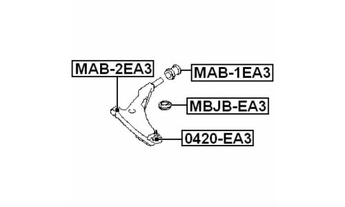 Опора шаровая Febest, передняя, нижняя, арт. 0420-EA3