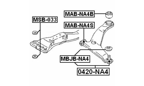 Опора шаровая Febest, передняя, нижняя, арт. 0420-NA4