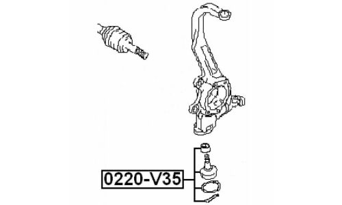 Опора шаровая Febest, арт. 0220-V35