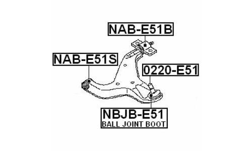 Опора шаровая Febest, передняя, арт. 0220-E51