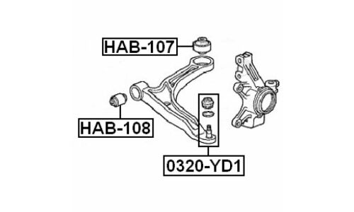 Опора шаровая Febest, передняя, нижняя, арт. 0320-YD1