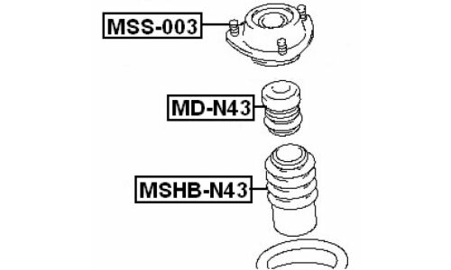 Отбойник амортизатора Febest, арт. MD-N43