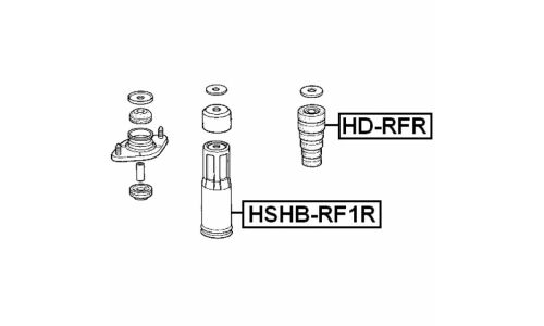 Отбойник амортизатора Febest, арт. HD-RFR