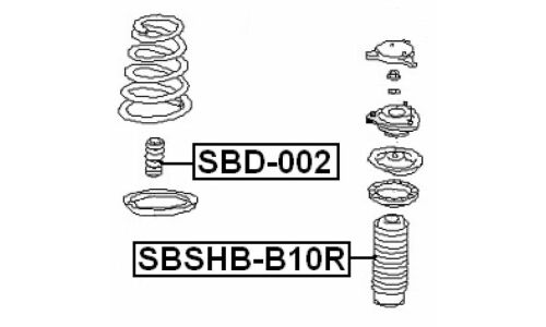 Отбойник амортизатора Febest, арт. SBD-002