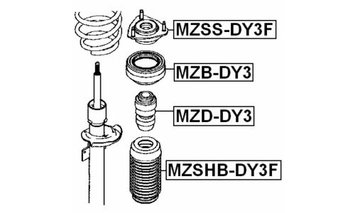 Отбойник амортизатора Febest, арт. MZD-DY3