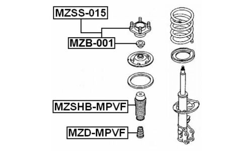 Отбойник амортизатора Febest, арт. MZD-MPVF