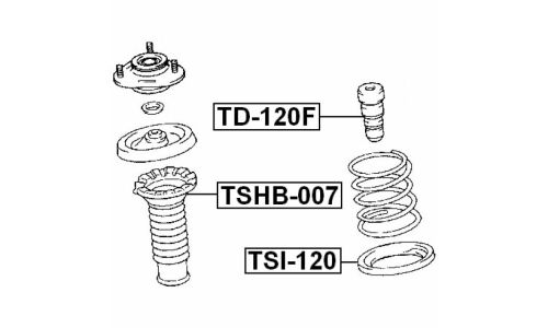 Отбойник амортизатора Febest, арт. TD-120F