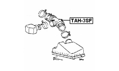 Патрубок воздухозаборника воздушного фильтра Febest, арт. TAH-3SF