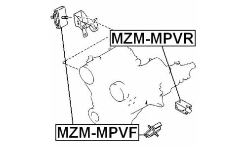Опора (подушка) двигателя Febest, арт. MZM-MPVR