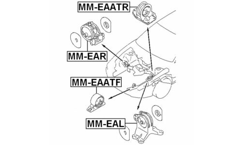 Опора (подушка) двигателя Febest, арт. MM-EAATR