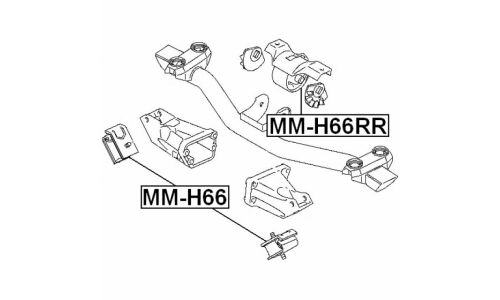 Опора (подушка) двигателя Febest, арт. MM-H66RR