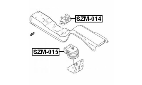 Опора (подушка) двигателя Febest, арт. SZM-014