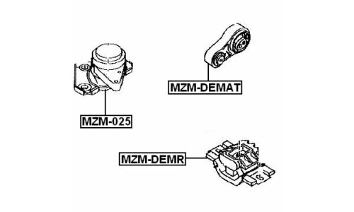 Опора (подушка) двигателя Febest, арт. MZM-DEMR