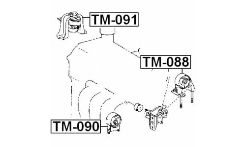 Опора (подушка) двигателя Febest, арт. TM-090