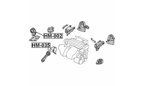Опора (подушка) двигателя Febest, арт. HM-035