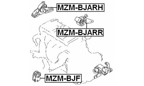 Опора (подушка) двигателя Febest, арт. MZM-BJF