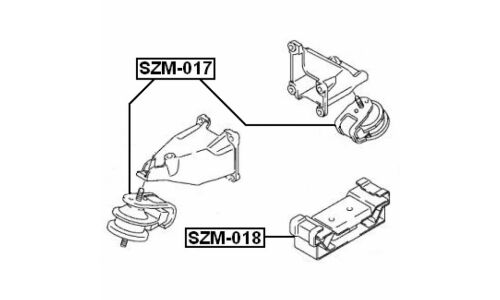Опора (подушка) двигателя Febest, арт. SZM-017