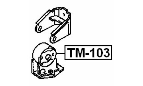 Опора (подушка) двигателя Febest, арт. TM-103