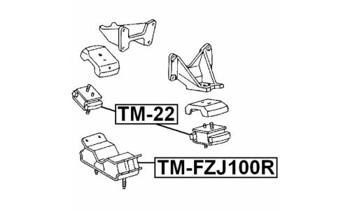 Опора (подушка) двигателя Febest, арт. TM-22