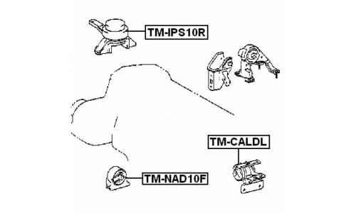 Опора (подушка) двигателя Febest, арт. TM-NAD10F