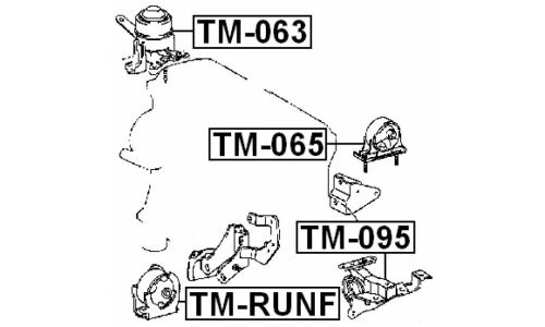 Опора (подушка) двигателя Febest, арт. TM-RUNF