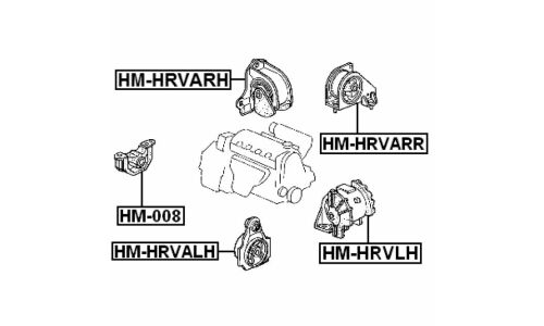 Опора (подушка) двигателя Febest, арт. HM-HRVALH