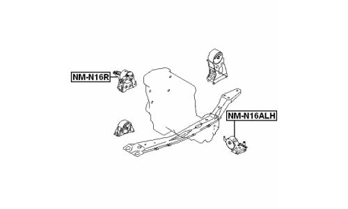 Опора (подушка) двигателя Febest, арт. NM-N16R