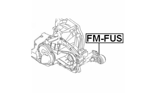 Подушка коробки скоростей mt | зад прав/лев Febest, арт. FM-FUS