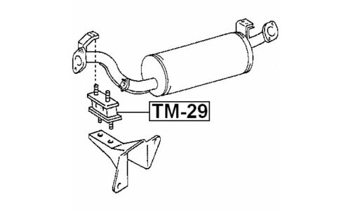 Крепление выхлопной трубы Febest, арт. TM-29