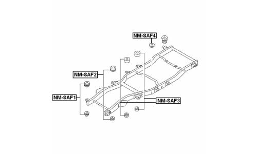 Подушка подрамника Febest, арт. NM-SAF1