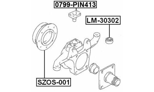 Подшипник шкворня Febest, арт. LM-30302