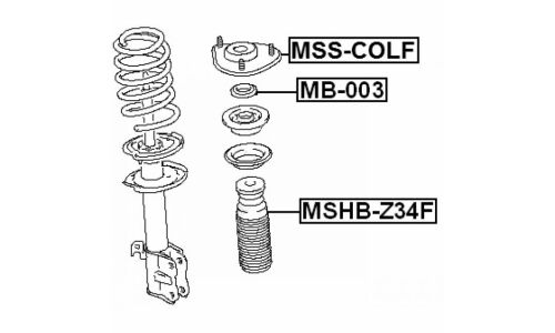 Подшипник опоры амортизатора Febest, арт. MB-003