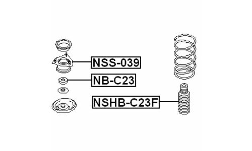 Подшипник опоры амортизатора Febest, арт. NB-C23