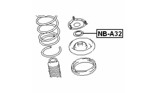 Подшипник опоры амортизатора Febest, арт. NB-A32