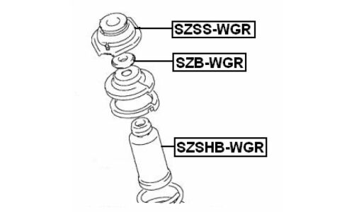 Подшипник опоры амортизатора Febest, арт. SZB-WGR