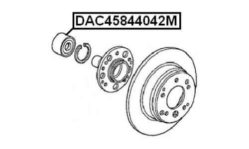Подшипник ступицы Febest, арт. DAC45844042M