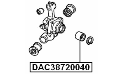 Подшипник ступицы Febest, арт. DAC38720040