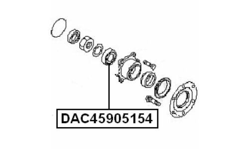 Подшипник ступицы колеса Febest, арт. DAC45905154
