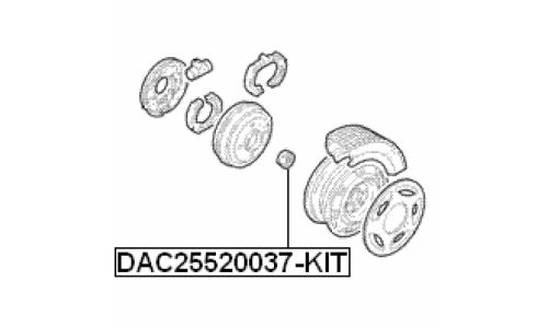 Подшипник ступицы колеса Febest, арт. DAC25520037-KIT