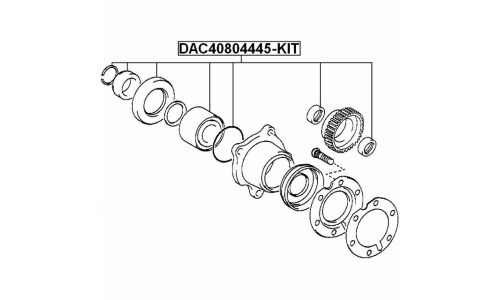 Подшипник ступицы колеса Febest, арт. DAC40804445-KIT