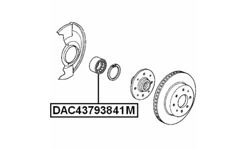 Подшипник ступицы Febest, арт. DAC43793841M