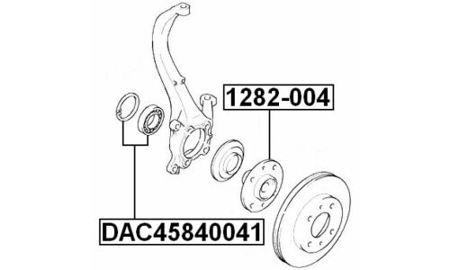 Подшипник ступицы колеса Febest, арт. DAC45840041