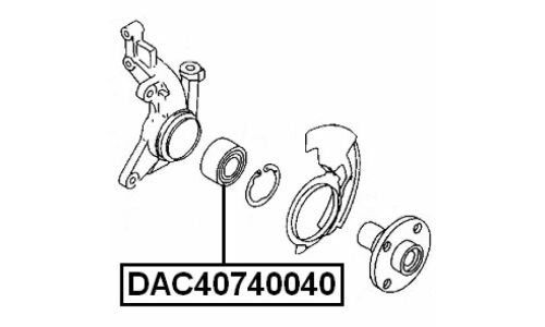 Подшипник ступицы колеса Febest, арт. DAC40740040