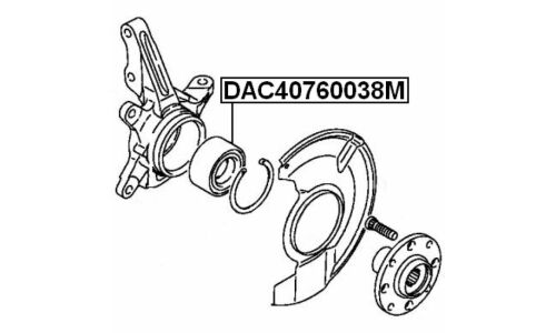 Подшипник ступицы Febest, арт. DAC40760038M