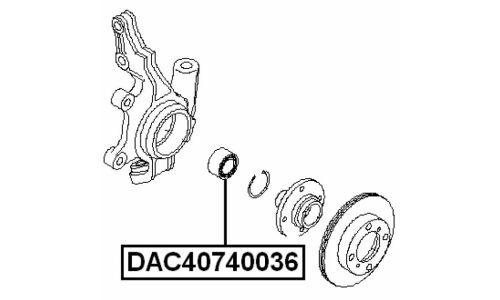 Подшипник ступицы Febest, арт. DAC40740036