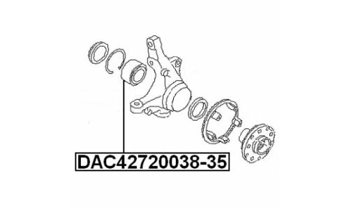 Подшипник ступицы Febest, арт. DAC42720038-35