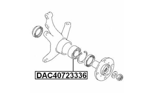 Подшипник ступичный 40x72x33x36 | перед прав/лев Febest, арт. DAC40723336
